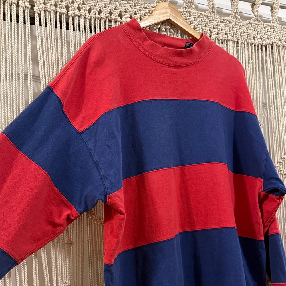 GAP Red and Blue Striped Crewneck Sweater - Picture 6 of 8